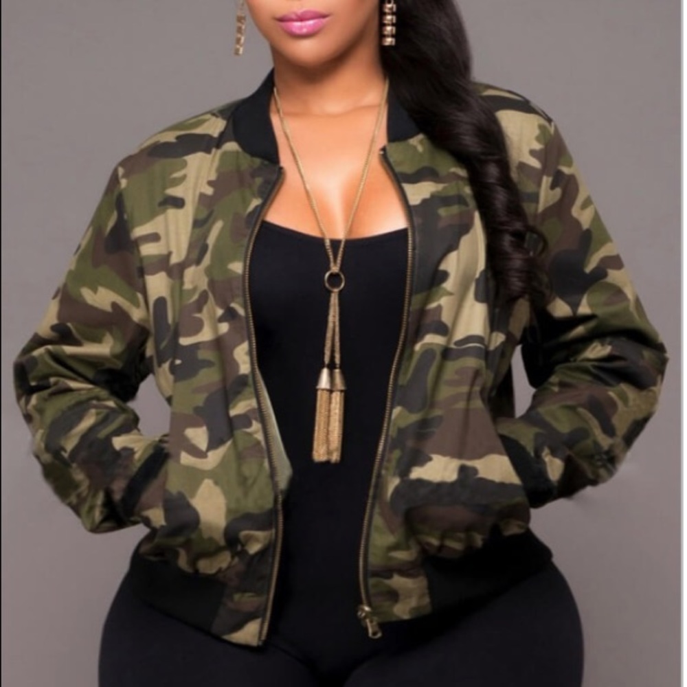 Camo print jacket